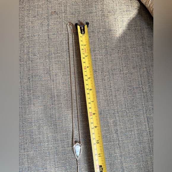 Kendra Scott Charlotte 14k Gold Plated Ivory Mother of Pearl Drop Necklace - Picture 9 of 12